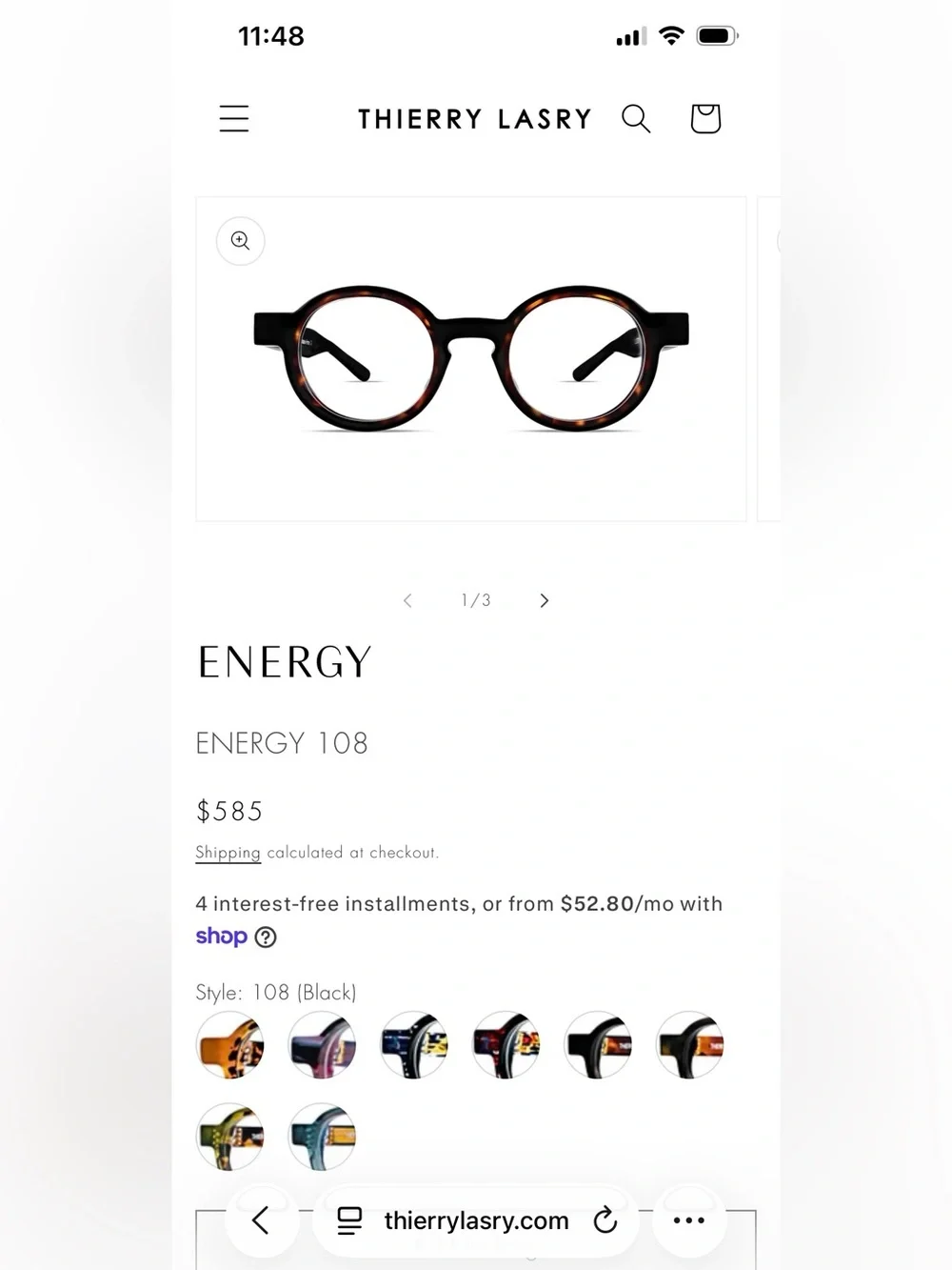 🇫🇷 Thierry Lasry “Energy” frames—luxury/made in France